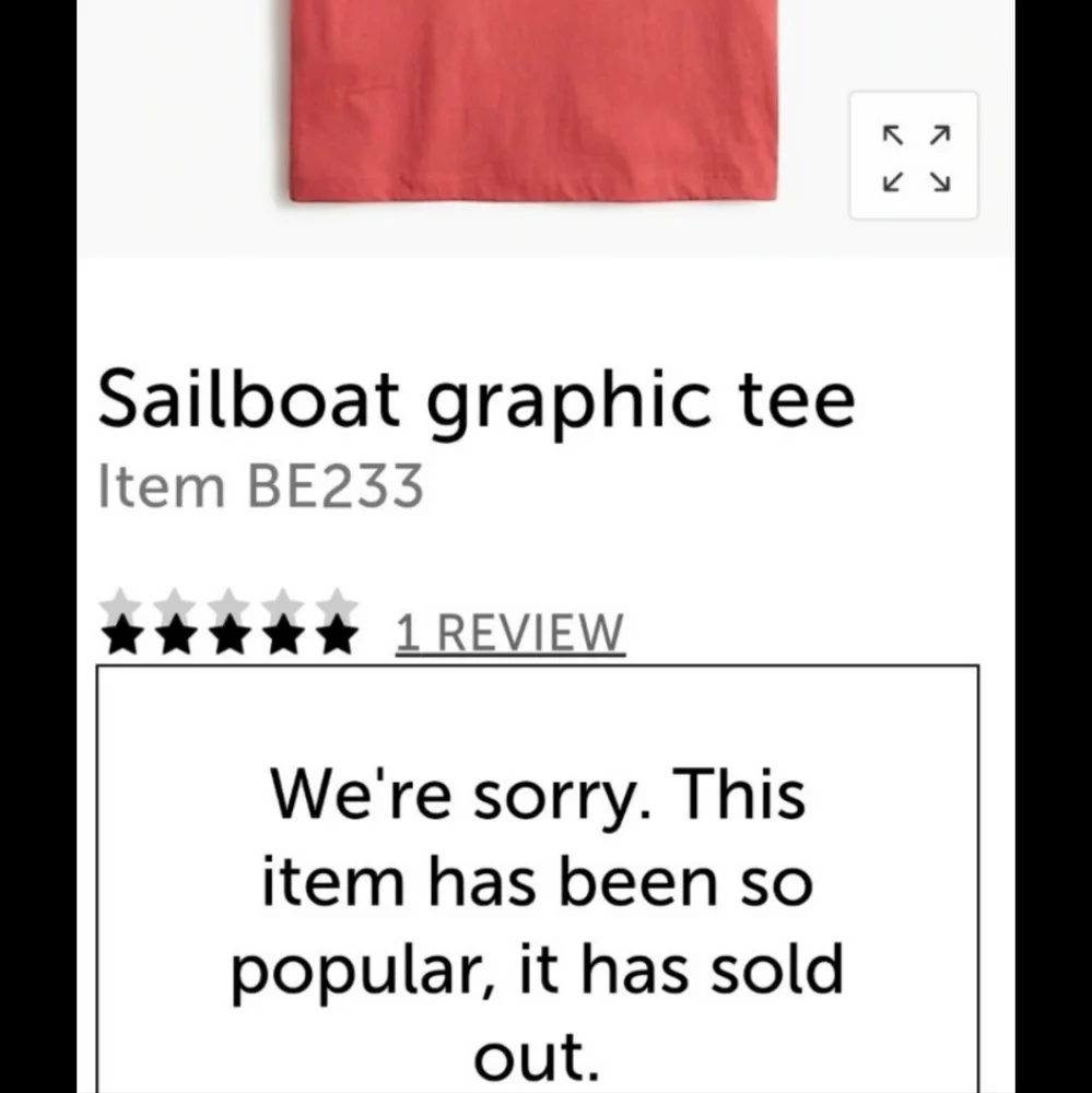J.CREW SAILBOAT GRAPHICS SOFT WASHED MEN'S TEE SHIRT XXL 47-49 RED BNWT SO